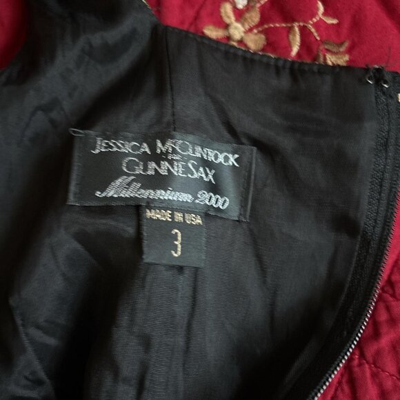 Gunne Sax Green and purple vintage iridescent corset top paisley - Picture 7 of 7